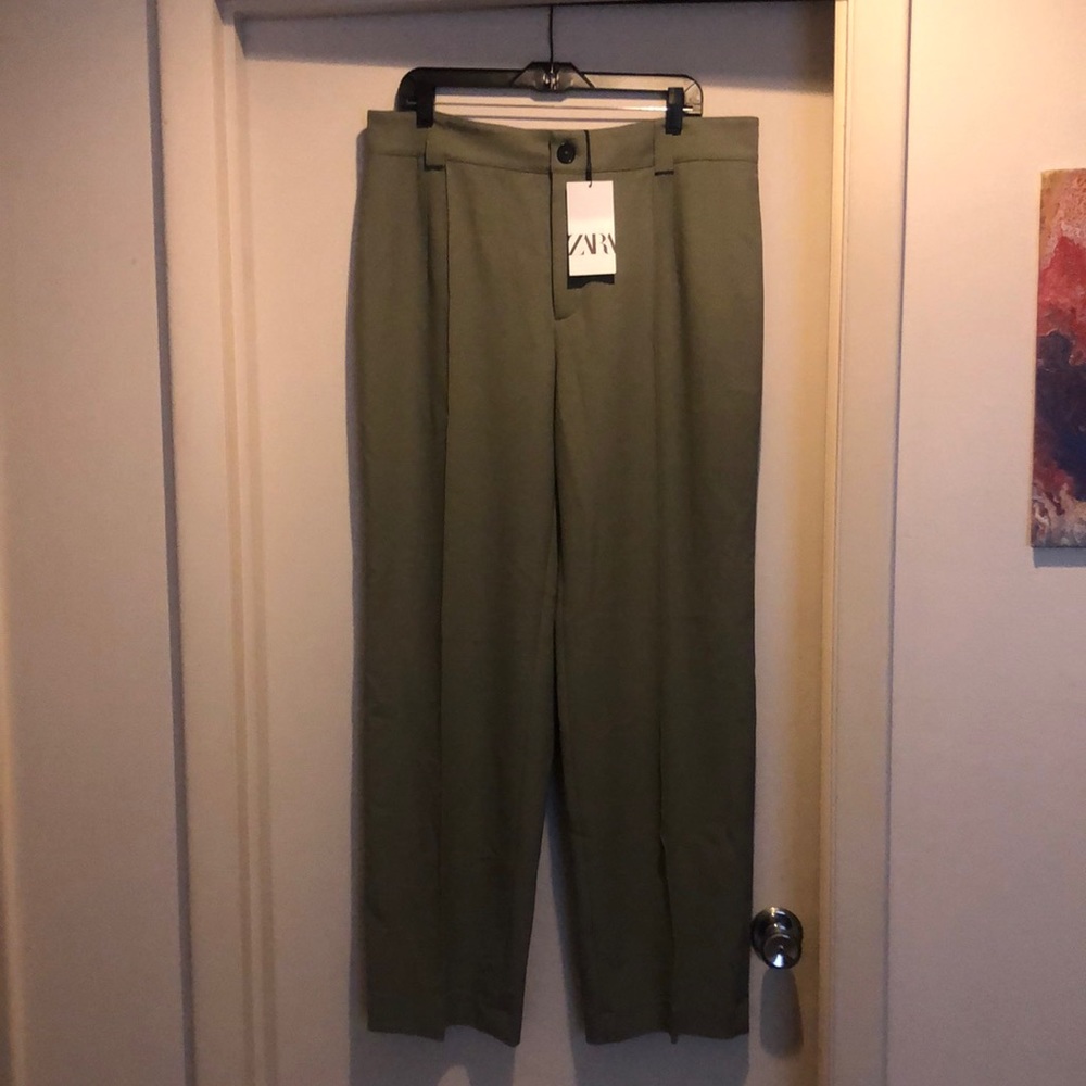NWT Zara Olive Green Trousers